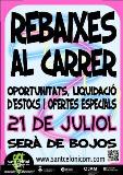 Cartell de rebaixes al carrer