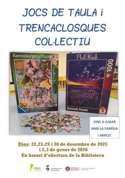 cartell jocs taula i trencaclosques