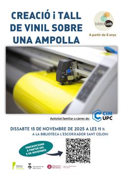 Cartell BiblioLab Vinil ampolla